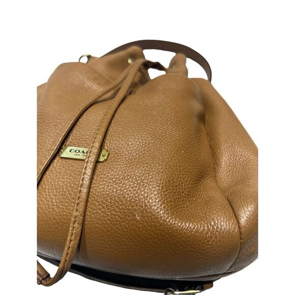 Coach Womens Casual Toggle  Closure Bucket Crossbody Bag Brown - Picture 3 of 12